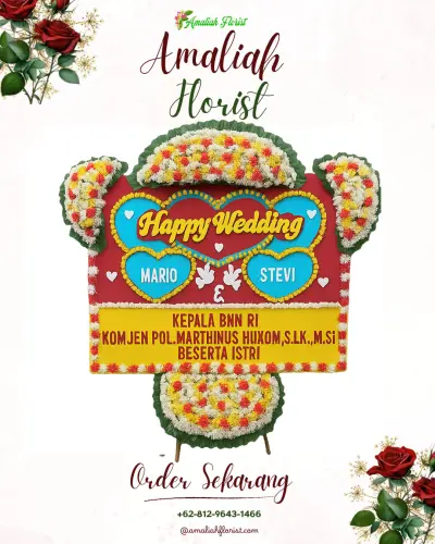 Karangan Papan Bunga Pernikahan di Aston Batam Hotel & Residence